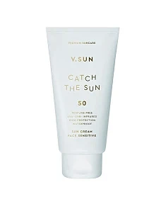 Сонцезахисний крем для тіла V.SUN, sun cream body sensitive SPF 50 Perfume Free 200 мл - фото  - Miraton