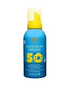 Сонцезахисний мус для дітей та немовлят EVY Technology Sunscreen mousse KidsSPF 50 150 ml - фото  - Miraton