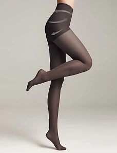 Капроновые колготки с утягивающими шортиками Active soft  20 Den Lycra чёрные - фото  - Miraton