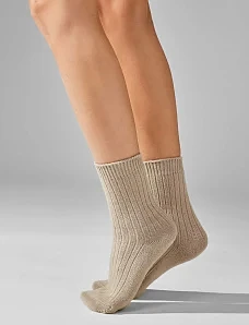 Жіночі високі шкарпетки Legs SOCKS CASHEMERE MERINO коричневі - фото  - Miraton