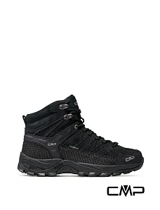 Мужские ботинки CMP RIGEL MID WMN TREKKING SHOE WP замшевые черные с подкладкой из текстиля - фото  - Miraton