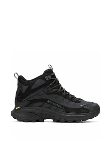 Чоловічі черевики Merrell Moab Speed 2 Mid GTX шкіряні чорні з підкладкою зі штучного хутра - фото  - Miraton