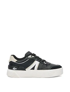 Жіночі кеди Lacoste L002 шкіряні чорні - фото  - Miraton
