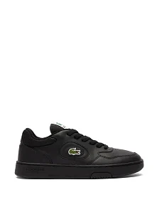 Мужские кеды Lacoste Lineset кожаные черные - фото  - Miraton