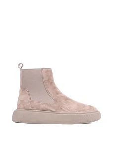 Женские ботинки Attizzare велюровые бежевые с подкладкой из байки - фото  - Miraton