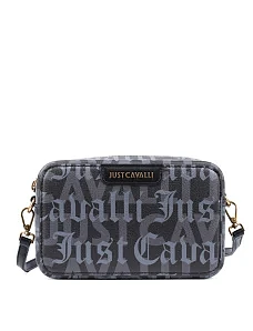 Жіноча сумка camera bag Just Cavalli з екошкіри чорна - фото  - Miraton