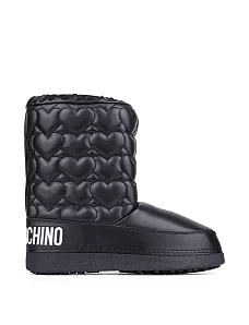Жіночі черевики Love Moschino з екошкіри чорні - фото  - Miraton