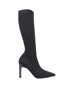 Жіночі чоботи MIRATON тканинні чорні з підкладкою з байки - фото  - Miraton