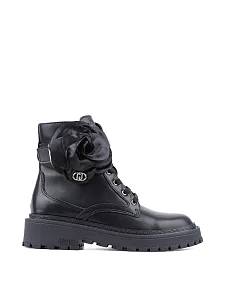 Женские ботинки LIU JO кожаные черные с подкладкой из натуральной кожи - фото  - Miraton