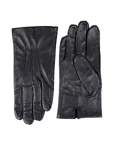 Мужские перчатки MIRATON кожаные черные - фото  - Miraton