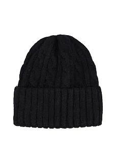 Шапка ангоровая черная - фото  - Miraton