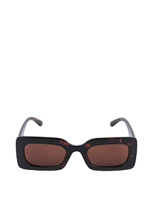 Солнцезащитные очки прямоугольные леопардовой оправе - фото  - Miraton