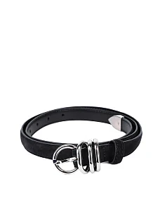 Жіночий ремінь замшевий чорний - фото  - Miraton