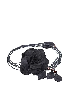 Жіночий ремінь тканинний чорний - фото  - Miraton