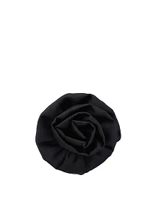 Брошка квітка тканинна чорна - фото  - Miraton