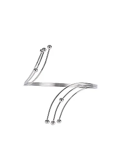 Жіночий браслет кафф у сріблі мінімалістичний - фото  - Miraton