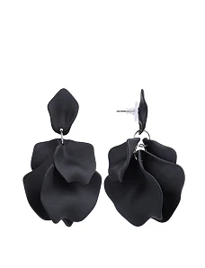 Сережки підвіски чорні - фото  - Miraton