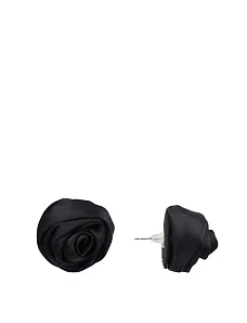 Сережки пуссети трояндочки чорні - фото  - Miraton