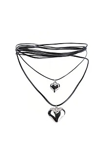 Кольє шнурок з підвіскою серце - фото  - Miraton