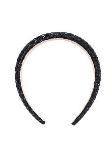 Обруч для волосся в намистинах чорний - фото  - Miraton