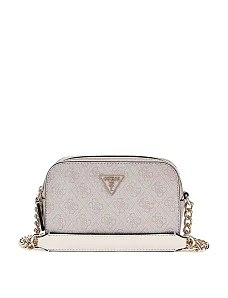 Жіноча сумка camera bag Guess з екошкіри молочного кольору. - фото  - Miraton