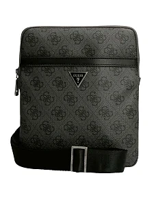 Чоловічі сумки месенджер Guess з екошкіри чорна - фото  - Miraton