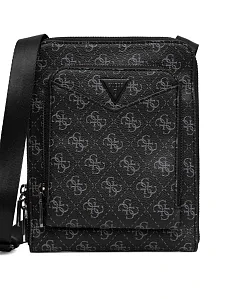 Чоловічі сумки крос-боді Guess з екошкіри чорна - фото  - Miraton