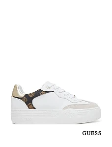 Жіночі кеди Guess з екошкіри бежеві - фото  - Miraton