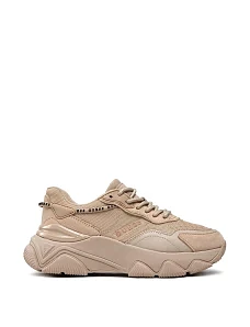 Женские кроссовки Guess из экокожи бежевые - фото  - Miraton