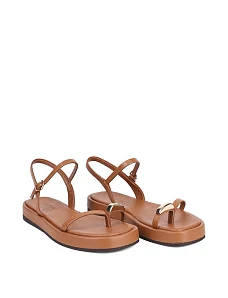 Женские сандалии MIRATON кожаные коричневые - фото  - Miraton
