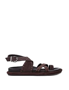 Женские сандалии Attizzare замшевые коричневые - фото  - Miraton