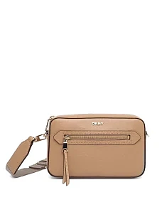 Жіноча сумка camera bag DKNY шкіряна бежева - фото  - Miraton