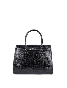 Жіноча сумка тоут MIRATON шкіряна чорна - фото  - Miraton