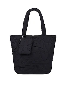 Жіноча сумка шоппер MIRATON тканинна чорна - фото  - Miraton