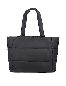 Женская сумка шоппер MIRATON тканевая черная - фото  - Miraton