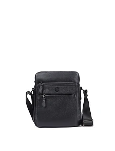 Чоловіча сумка месенджер MIRATON шкіряна чорна - фото  - Miraton