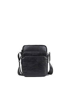 Чоловіча сумка месенджер MIRATON шкіряна чорна - фото  - Miraton