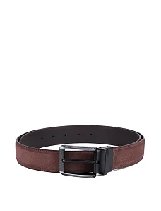 Чоловічий ремінь замшевий коричневий - фото  - Miraton