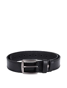 Чоловічий ремінь шкіряний чорний - фото  - Miraton