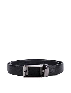 Ремень кожаный черный - фото  - Miraton