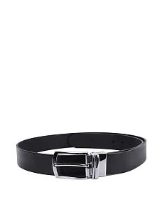 Ремень кожаный черный - фото  - Miraton