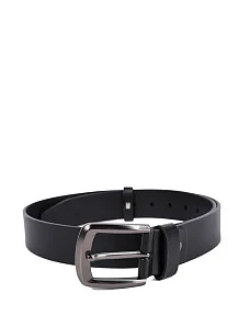 Ремень кожаный черный - фото  - Miraton