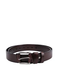 Ремень кожаный коричневый - фото  - Miraton