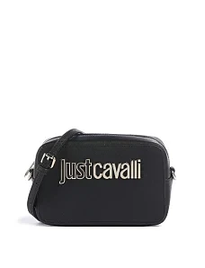 Жіноча сумка camera bag Just Cavalli з екошкіри чорна - фото  - Miraton