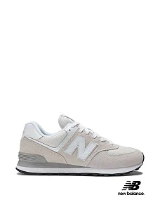 Жіночі кросівки New Balance 574 замшеві сірі - фото  - Miraton