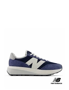 Мужские кроссовки New Balance 370 замшевые синие - фото  - Miraton
