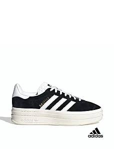 Жіночі кеди Adidas Gazelle Bold замшеві чорні - фото  - Miraton