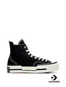 Жіночі кеди Converse CHUCK 70 PLUS CANVAS тканинні чорні - фото  - Miraton