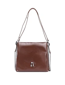 Жіноча сумка через плече MIRATON шкіряна коричнева - фото  - Miraton