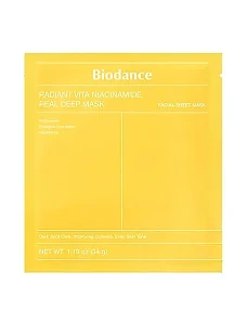 Гидрогелевая осветляющая тканевая маска с витамином С, ниацинамидом, экстрактами ананаса, дыни Bioda - фото  - Miraton